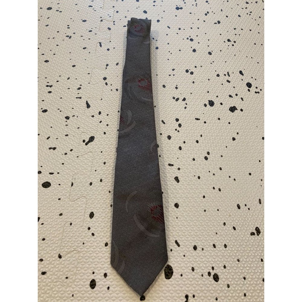 Florenzi Collection Men's Vintage Skinny Necktie, Gray, One Size
